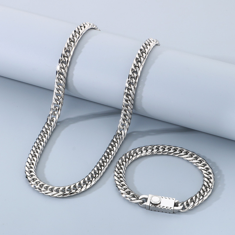 Цепь, артикул ГМ 284551, 60 см, цвет серебро фото-5