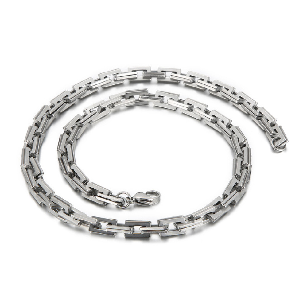 Цепь, артикул ГМ 226212, 55 см, цвет серебро фото-4