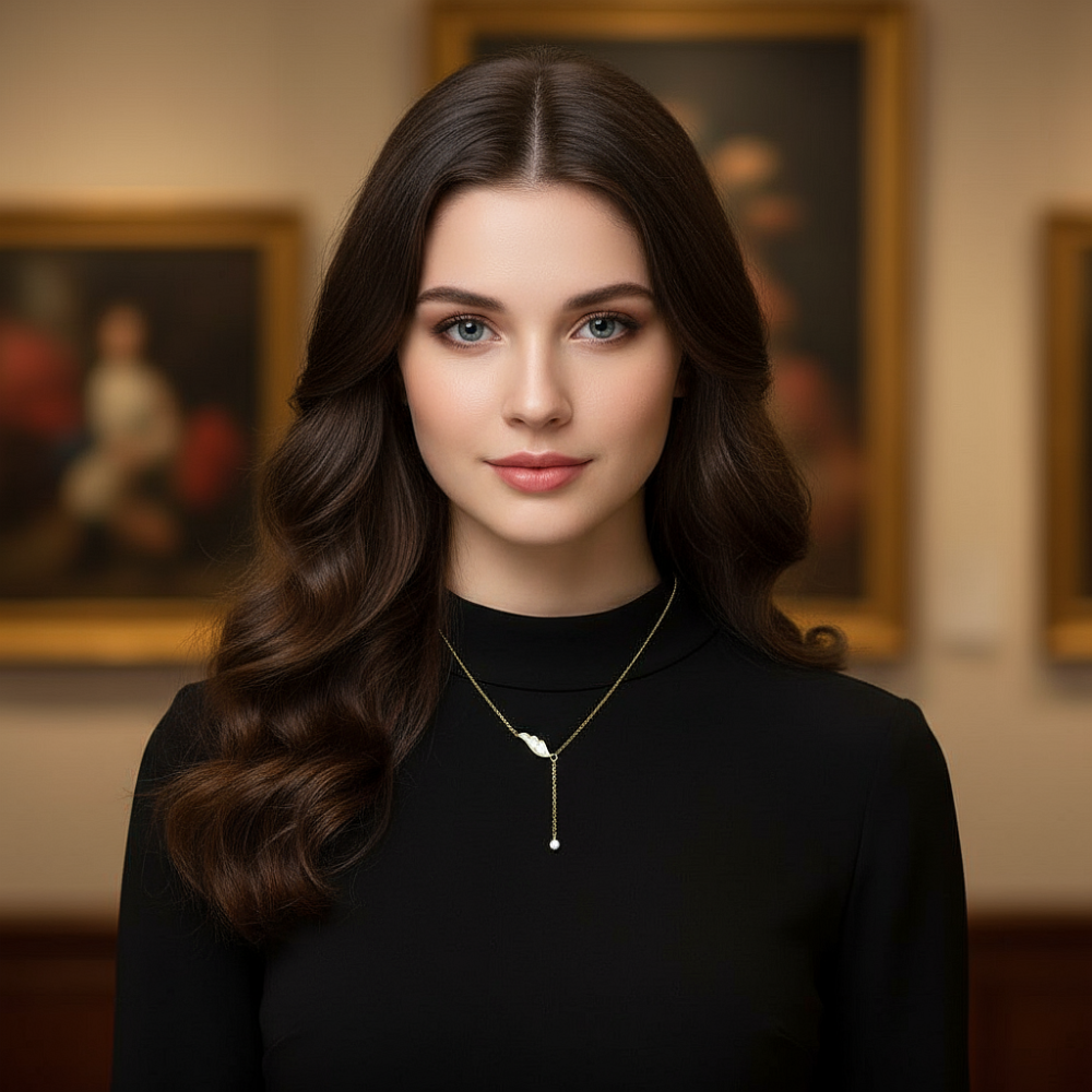 Цепь с подвеской "Крыло белый перламутр", фианит,  из ювелирной стали с золотым покрытием 750 пробы - фото1