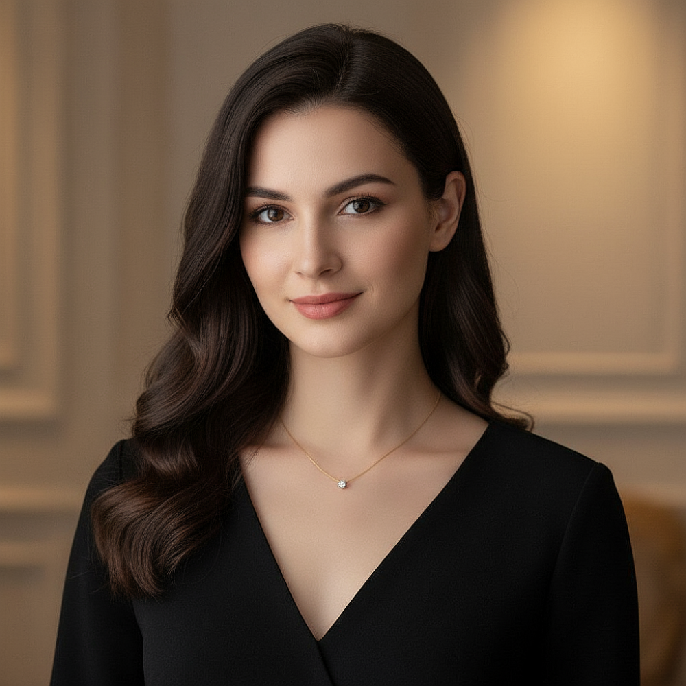 Цепь с фианитом из ювелирной стали с золотым покрытием 750 пробы  - фото1