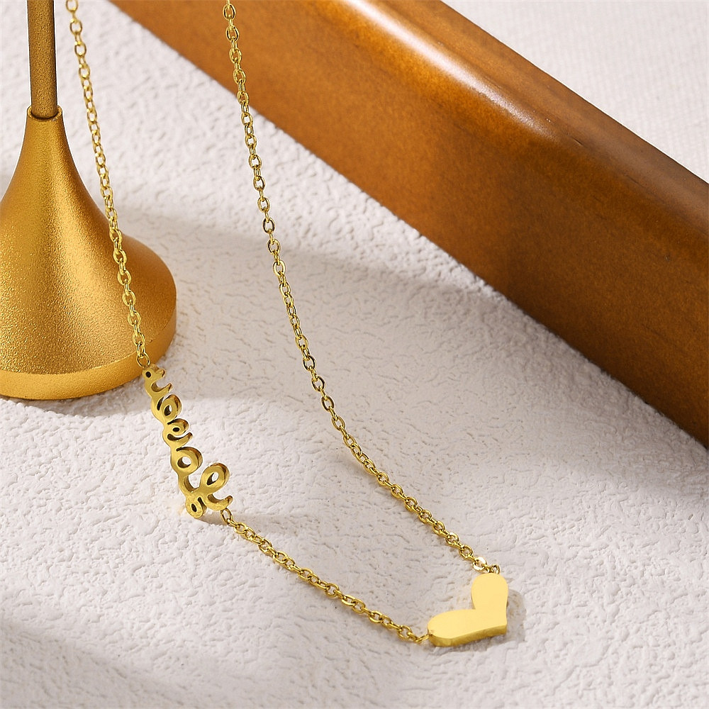 Цепь Love, подвеска "Сердце" из ювелирной стали с золотым покрытием 750 пробы фото-5 Цепь Love, подвеска "Сердце" из ювелирной стали с золотым покрытием 750 пробы фото-5