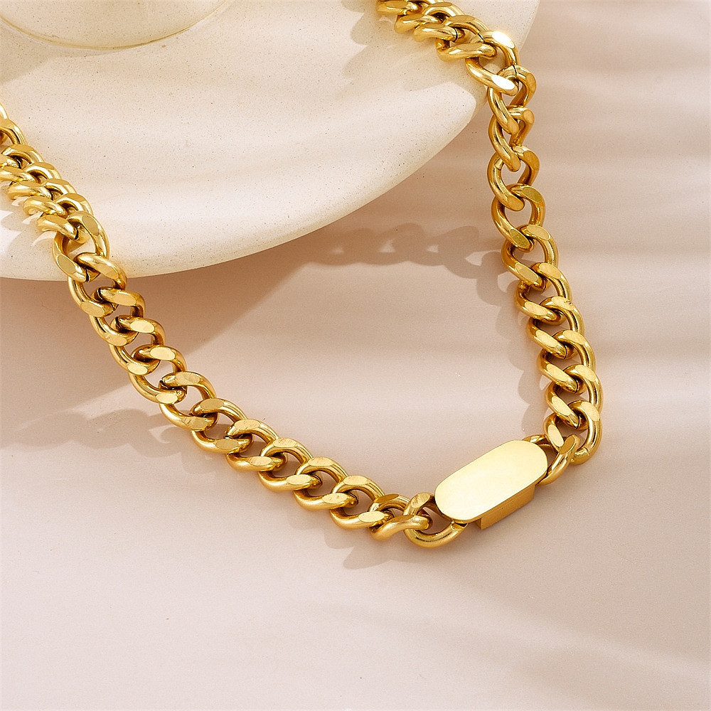 Цепь из ювелирной стали с золотым покрытием 750 пробы фото-5 Цепь из ювелирной стали с золотым покрытием 750 пробы фото-5