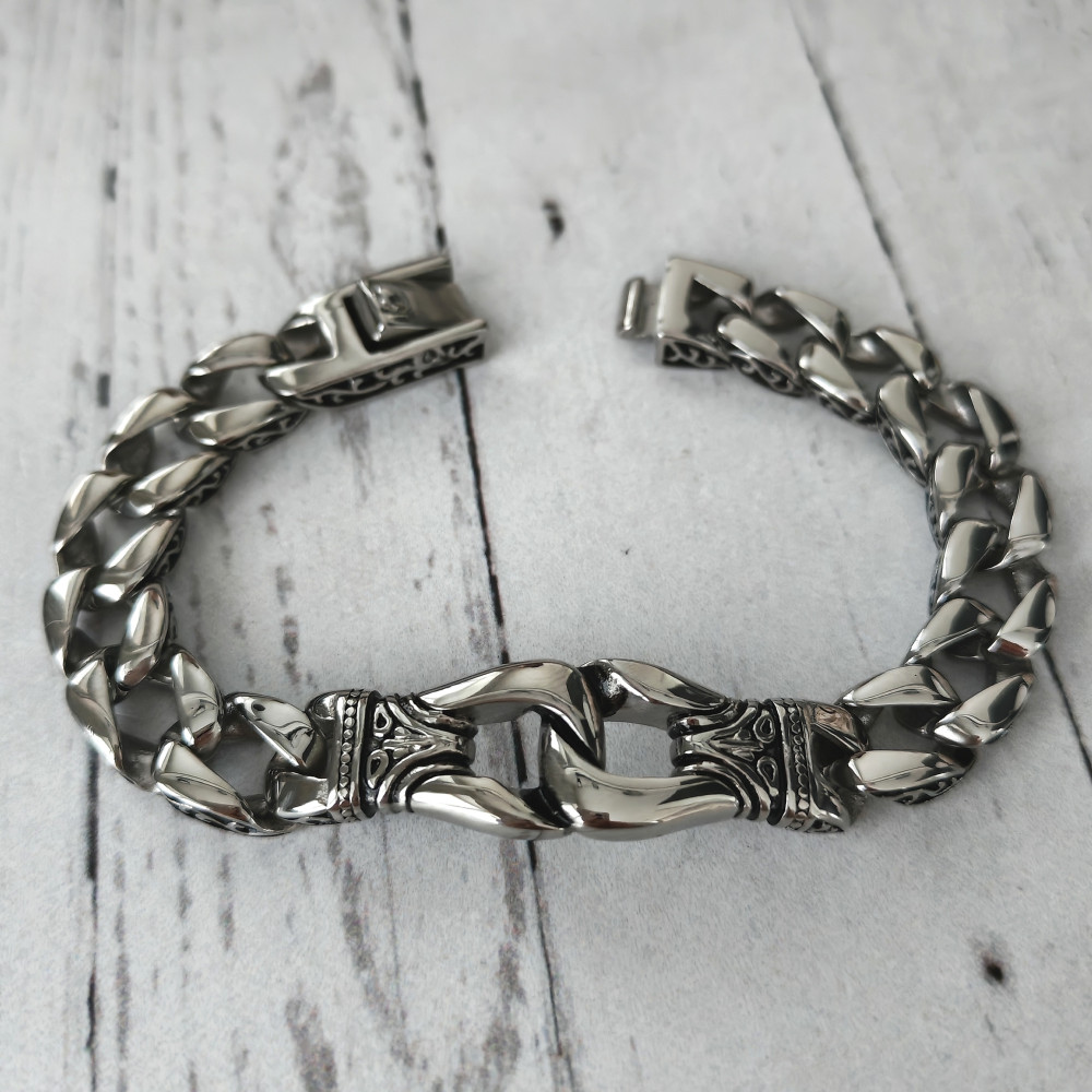 Браслет, артикул ГМ 15402, 20,5 см, цвет серебро - фото2 Браслет, артикул ГМ 15402, 20,5 см, цвет серебро - фото2